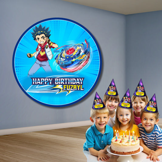 Beyblade Theme Round Backdrop