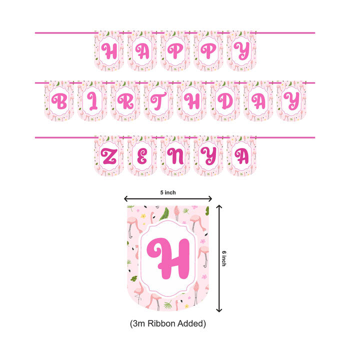 Flamingo Theme Customized Bunting
