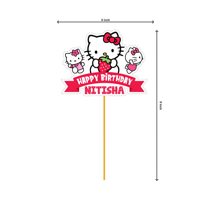 Hello Kitty Theme Caketopper