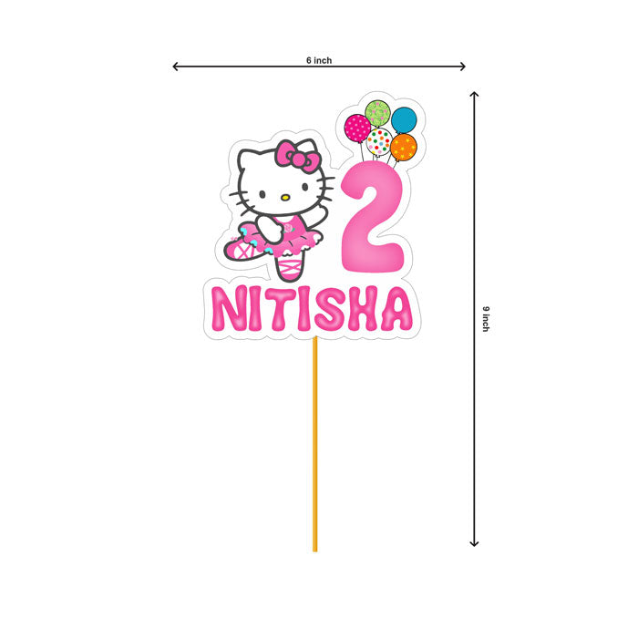 Hello Kitty Theme Personalized Caketopper