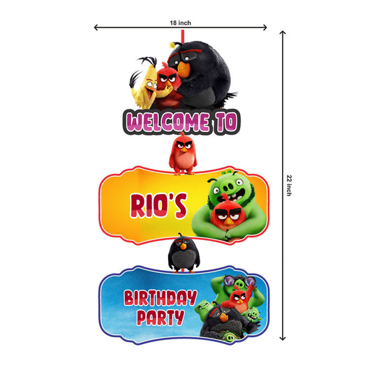 Angry Birds Theme Door Poster