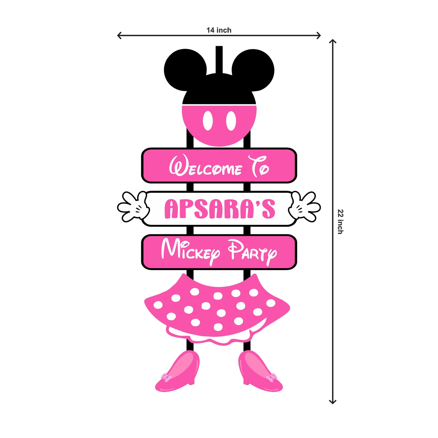 Minnie Mouse Theme Door Poster