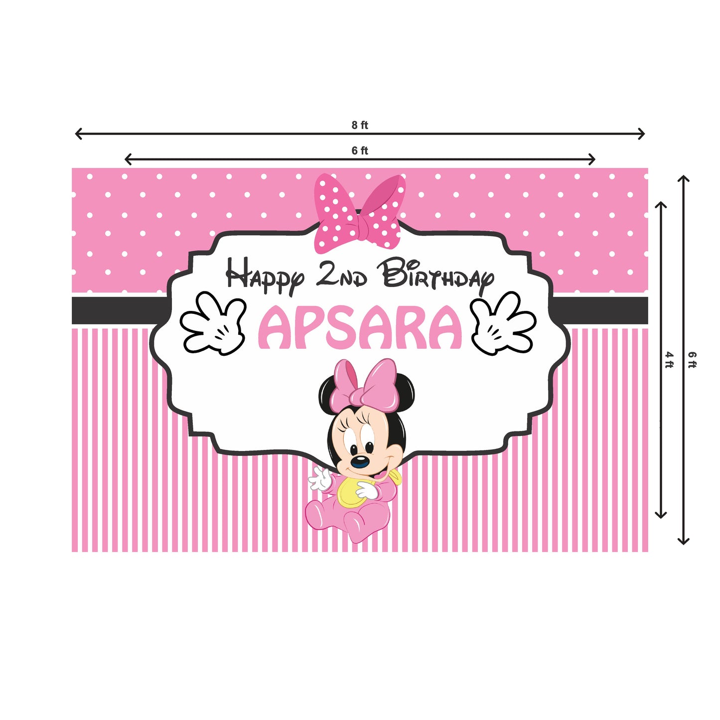 Minnie Mouse Theme Classic Backdrop