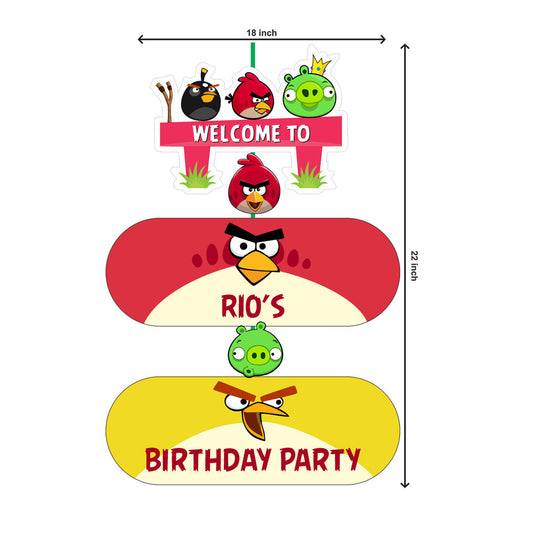 Angry Birds Theme Personalized Door Poster