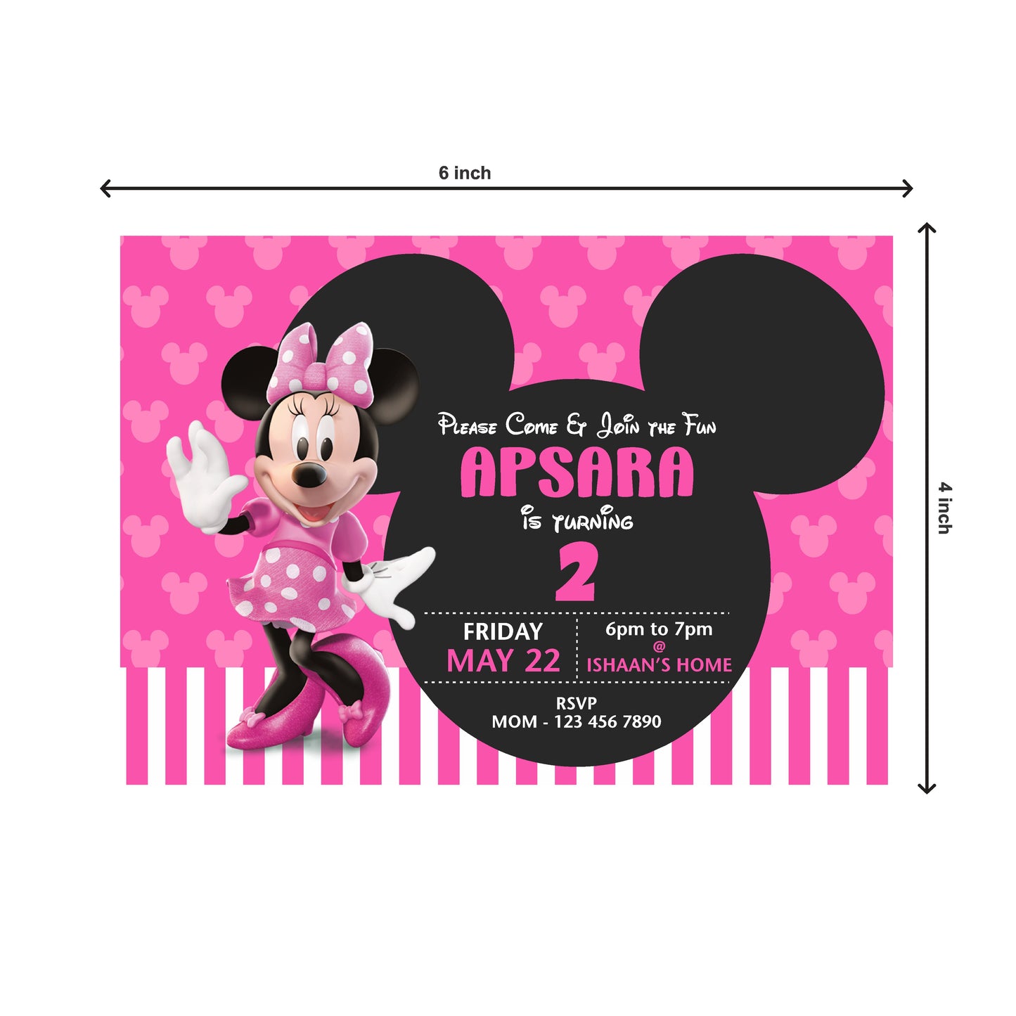 Minnie Mouse Theme Invite