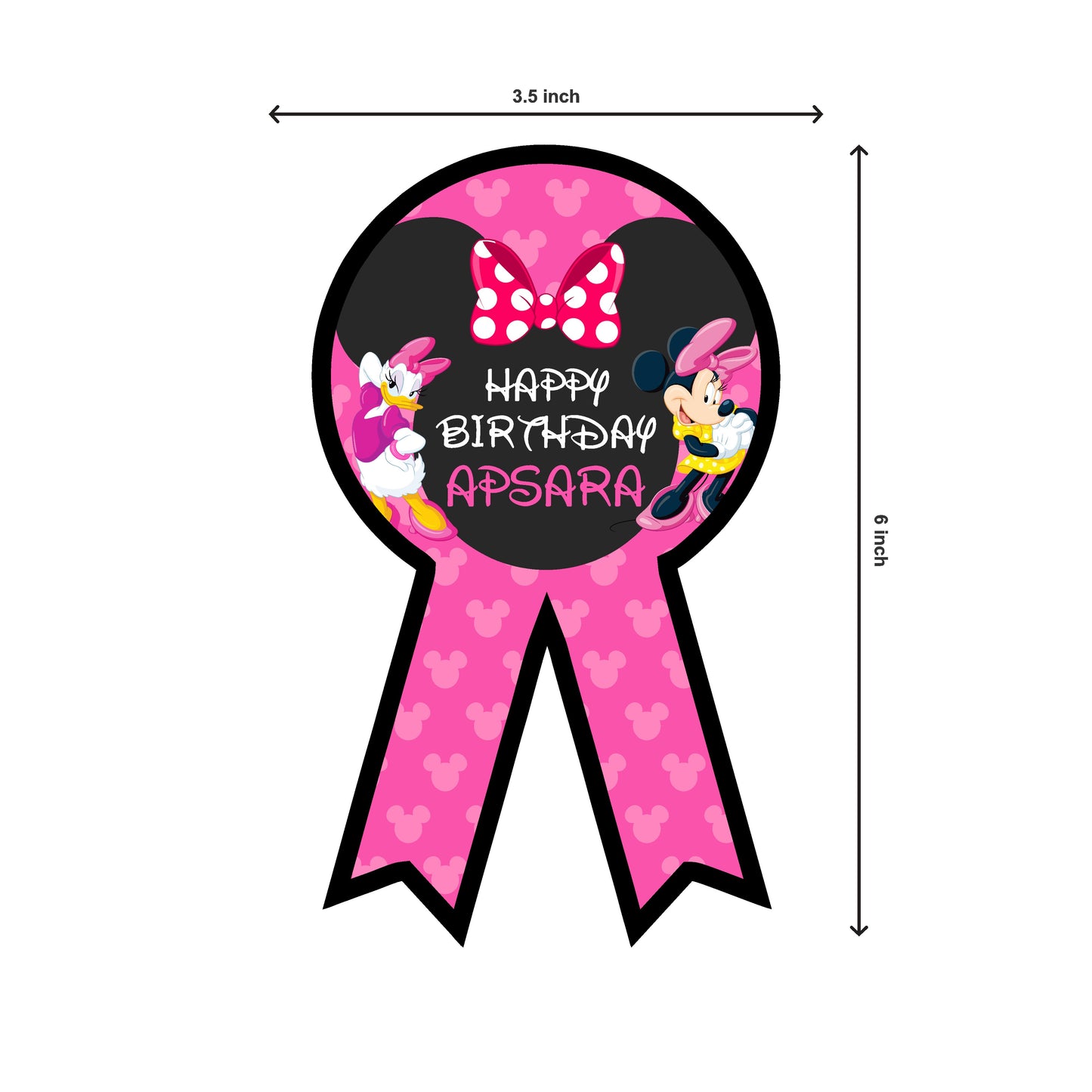 Minnie Mouse Theme Badge
