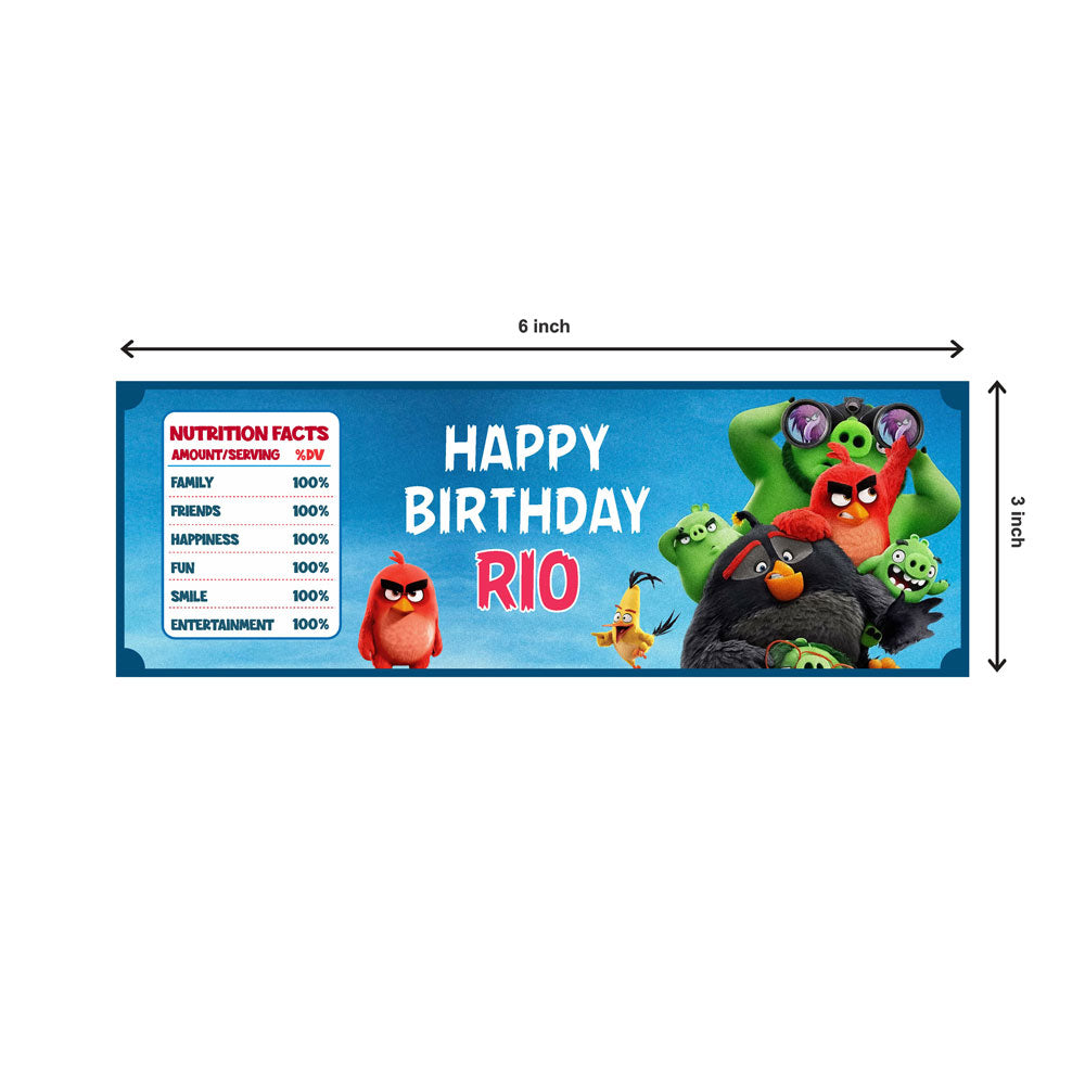 Angry Birds Theme Water Bottle Sticker