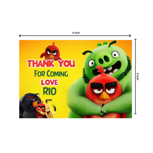 Angry Birds Theme Thank You Cards