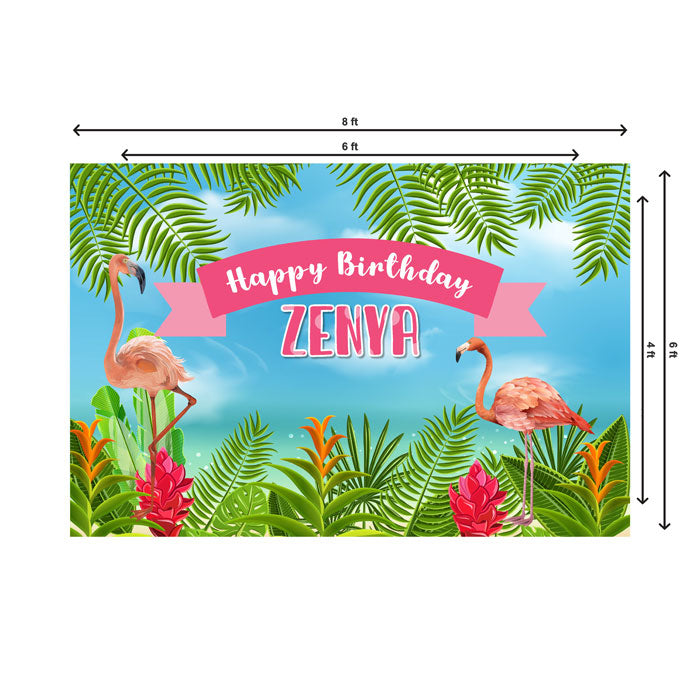 Flamingo Theme Customized Backdrop