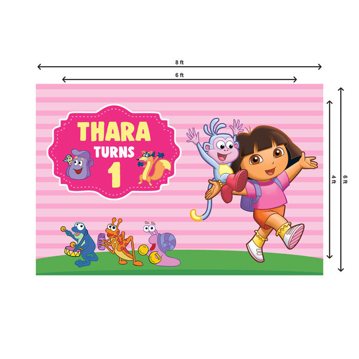 Dora the Explorer Theme Customized Backdrop
