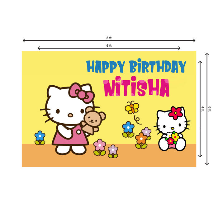 Hello Kitty Theme Customized Backdrop