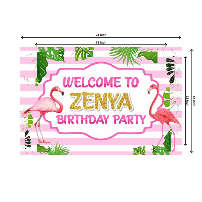Flamingo Theme Personalized Welcome Board