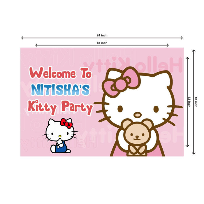Hello Kitty Theme Welcome Board