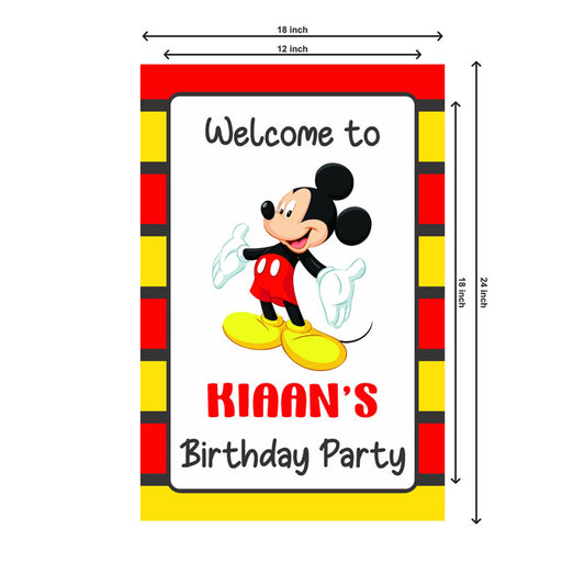 Mickey Mouse Theme Welcome Board