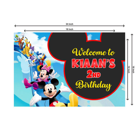 Mickey Mouse Theme Parsonalized Welcome Board