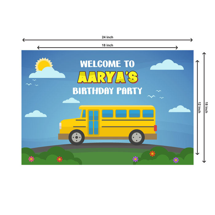 Wheels on the Bus Theme Welcome Board