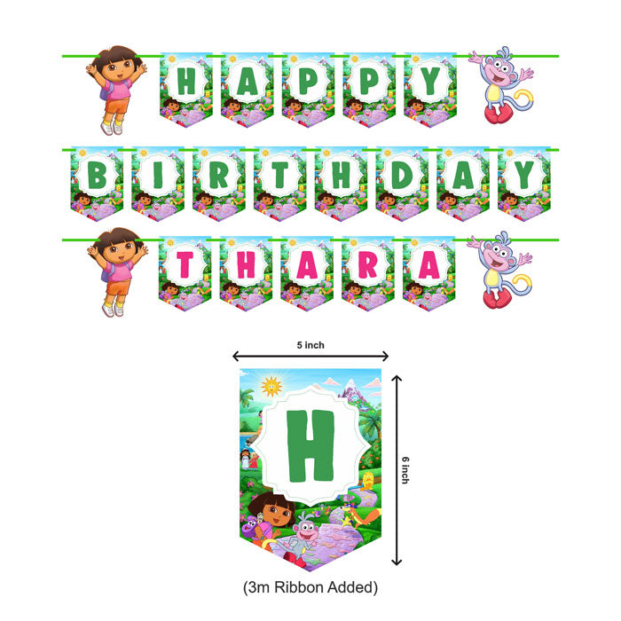 Dora the Explorer Theme Personalized Bunting