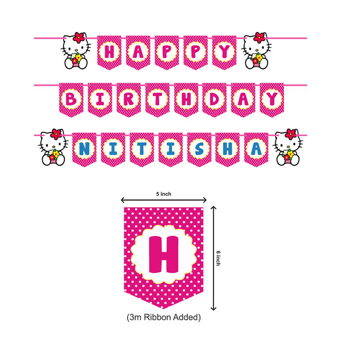 Hello Kitty Theme Personalized Bunting