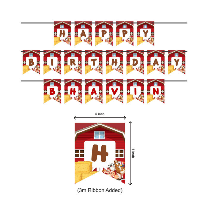 Farm Theme Personalized Bunting