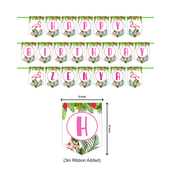 Flamingo Theme Personalized Bunting