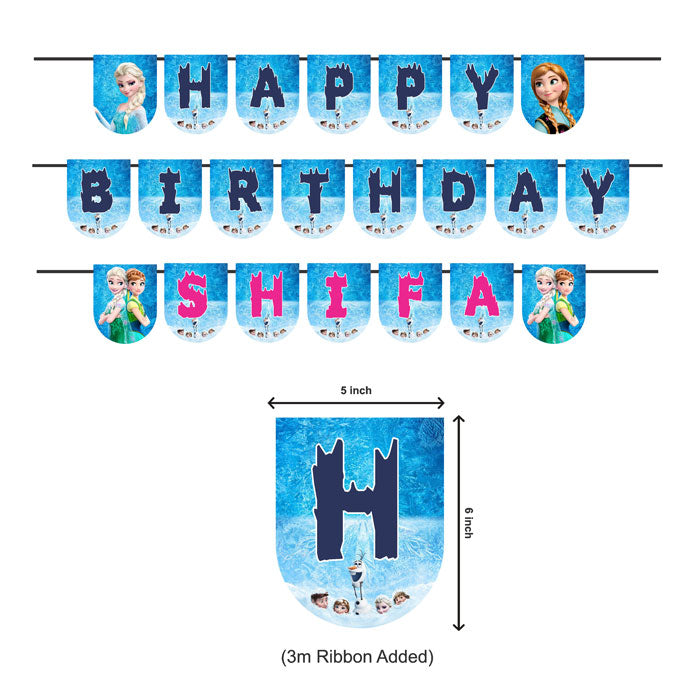 Frozen Theme Personalized Bunting
