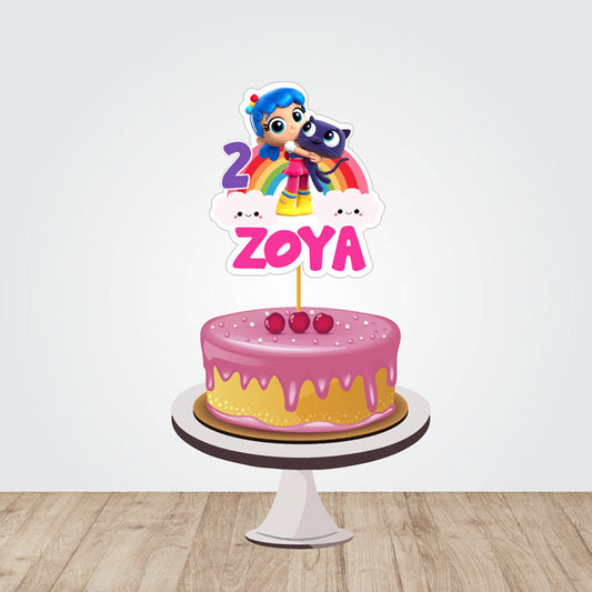 True & the Rainbow Kingdom Theme Caketopper