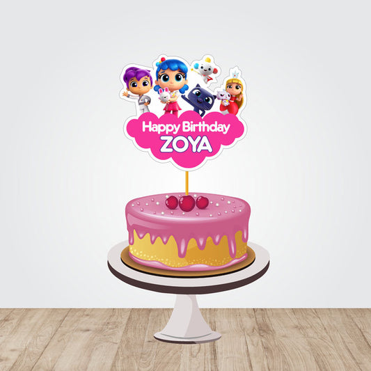True & the Rainbow Kingdom Theme Customized Caketopper