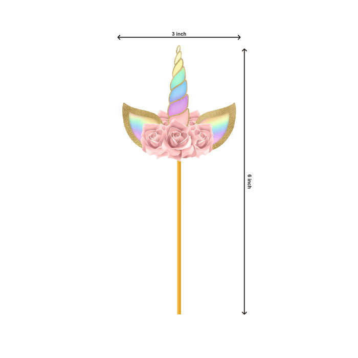 Unicorn Theme Classic Cupcake Topper