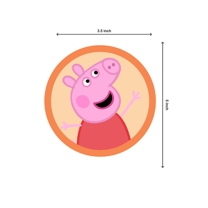 Peppa Pig Girl Theme Round Swirls