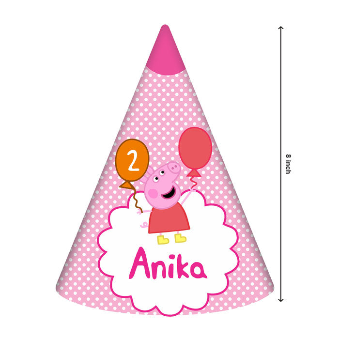 Peppa Pig Girl Theme Personalized Hat