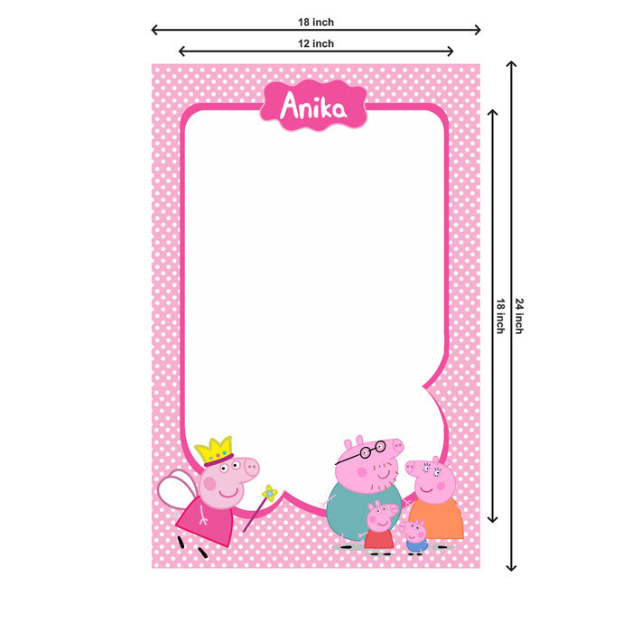 Peppa Pig Girl Theme Personalized Photobooth