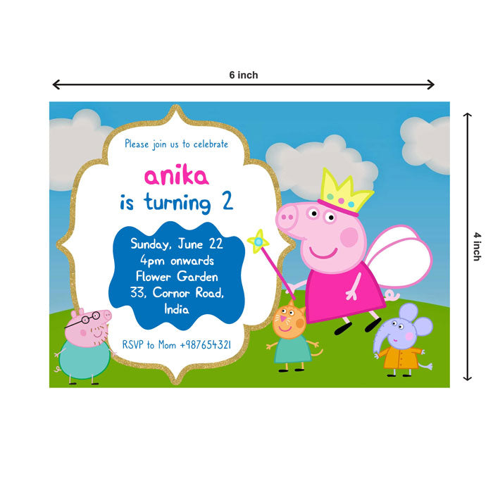 Peppa Pig Girl Theme Invite
