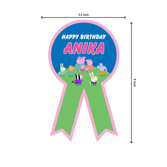 Peppa Pig Girl Theme Badge