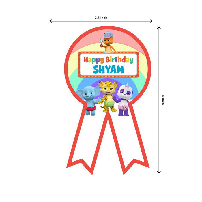 Word Party Theme Badge