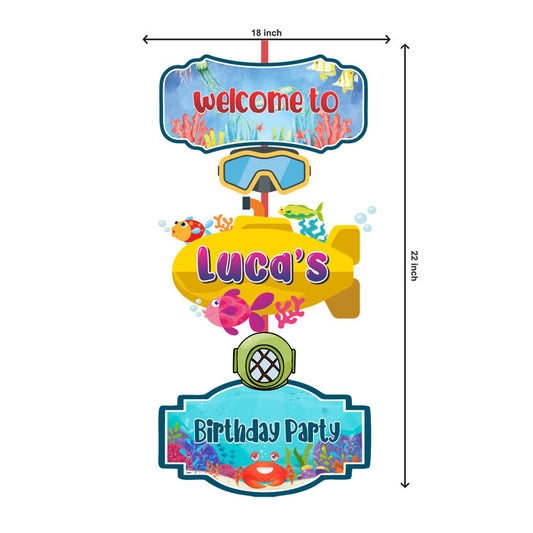Under the sea Theme Personalized Door Poster