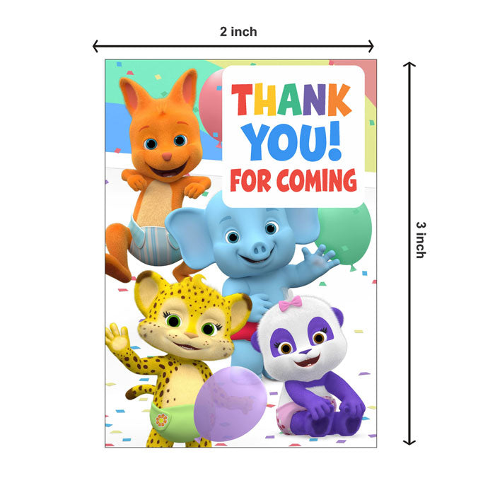 Word Party Theme Thank You Cards