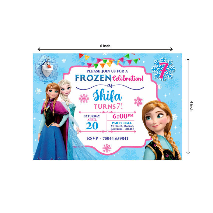 Frozen Theme Personalized Invite