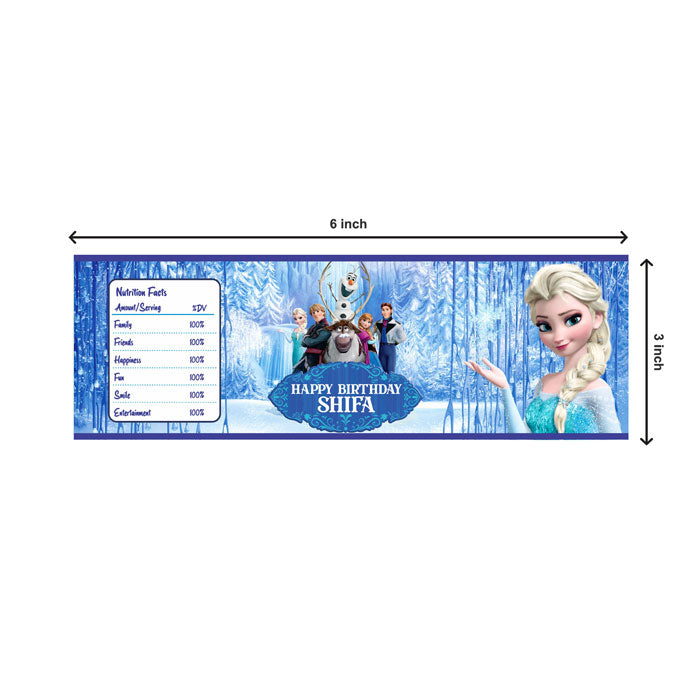 Frozen Theme Water Bottle Sticker