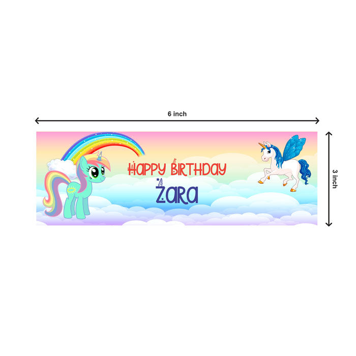 Unicorn Theme Water Bottle Sticker