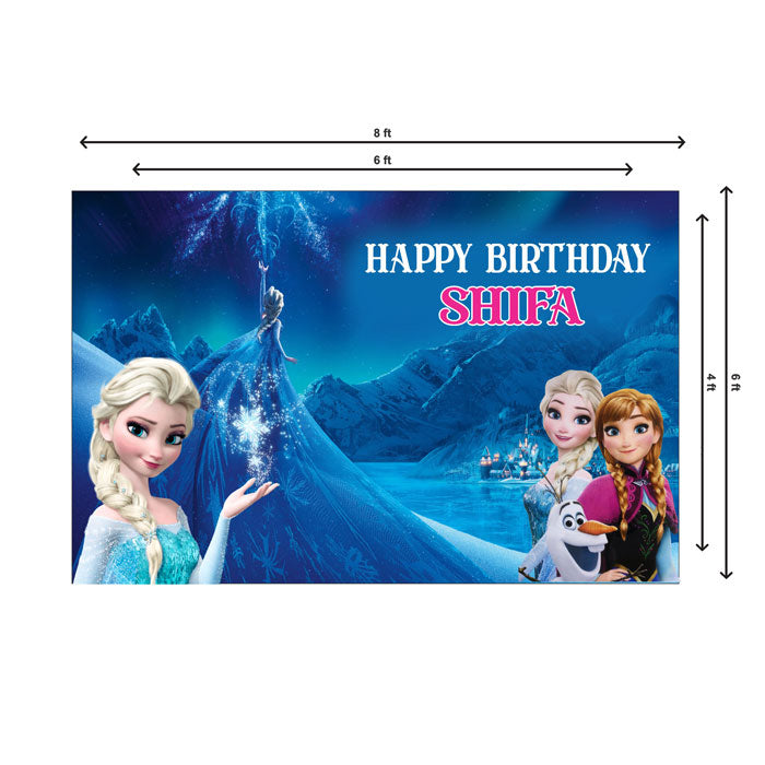 Frozen Theme Personalized Backdrop
