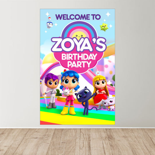 True & the Rainbow Kingdom Theme Welcome Board
