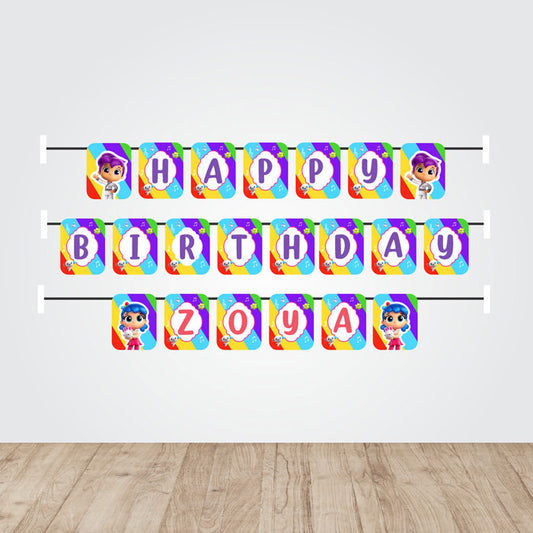 True & the Rainbow Kingdom Theme Customized Bunting