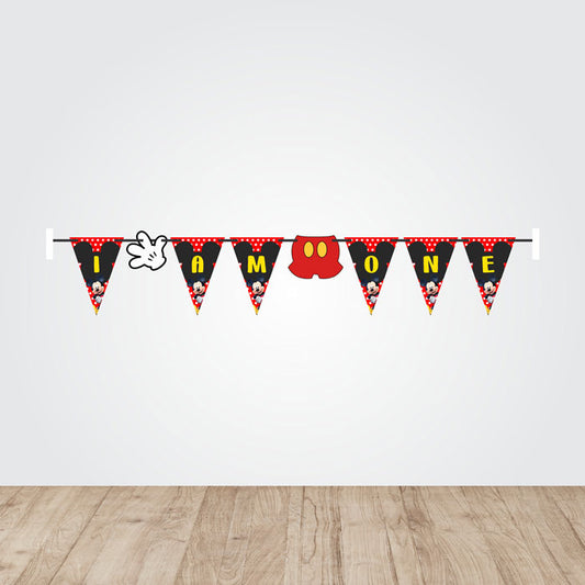 Mickey Mouse Theme Age Bunting