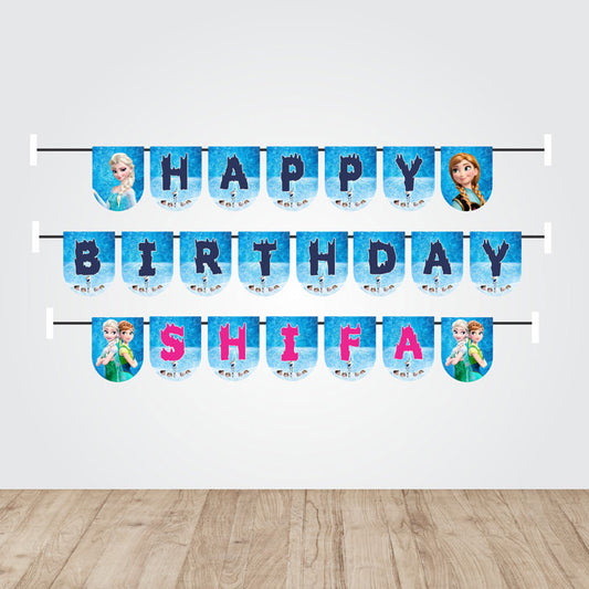Frozen Theme Personalized Bunting