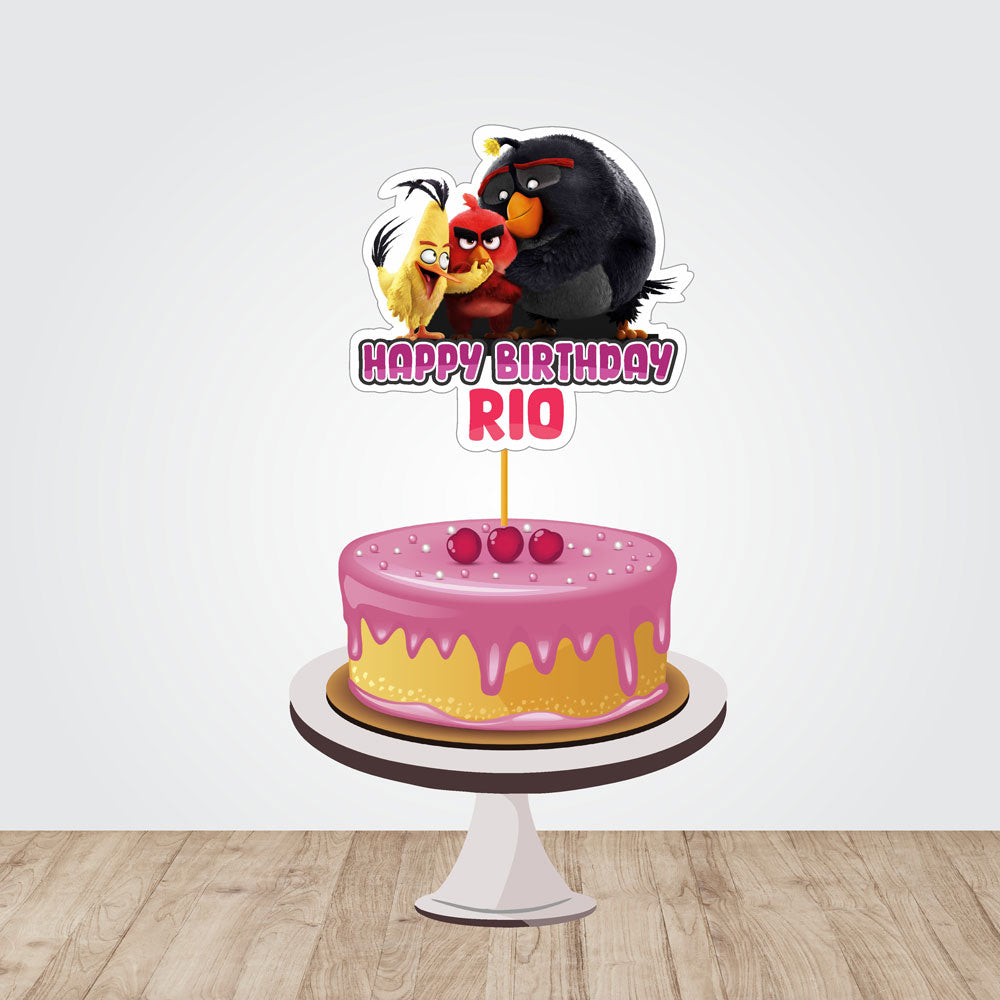 Angry Birds Theme Personalized Caketopper