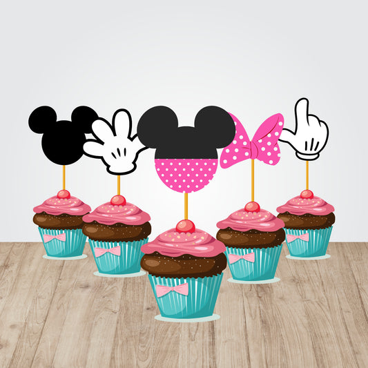 Minnie Mouse Theme Classic Cupcake Topper