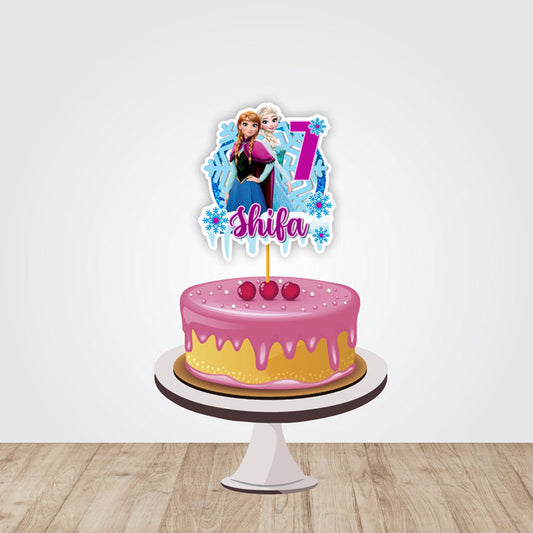 Frozen Theme Personalized Caketopper
