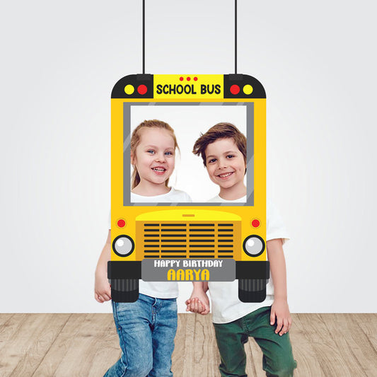 Wheels on the Bus Theme Personalized Photobooth