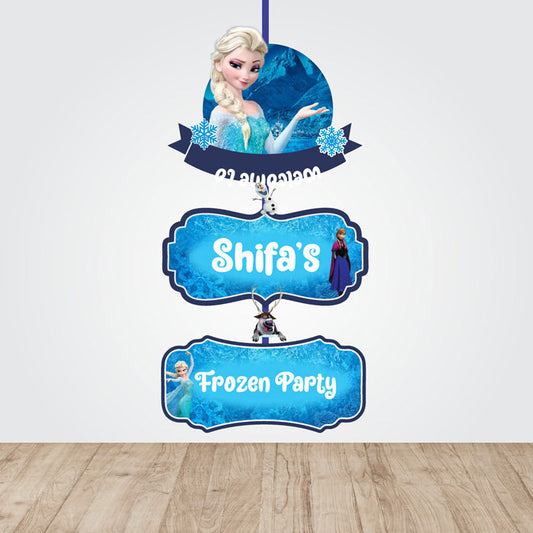 Frozen Theme Personalized Door Poster