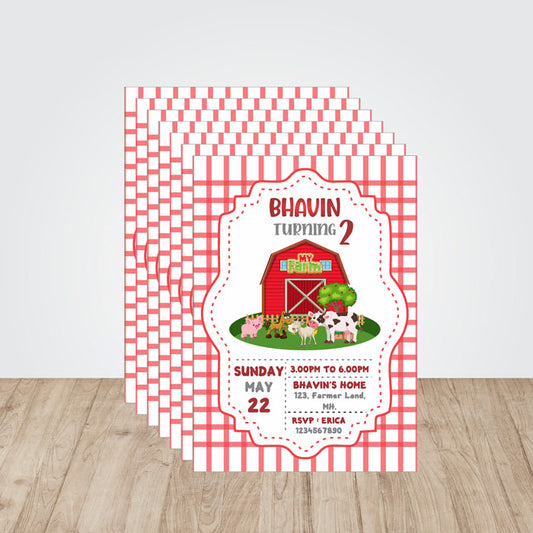 Farm Theme Invite